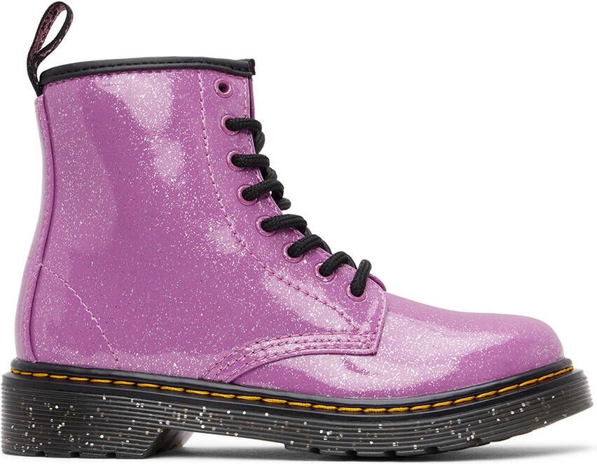 Dr. Martens Kids Pink 1460 Glitter Big Kids Boots - Picture 4