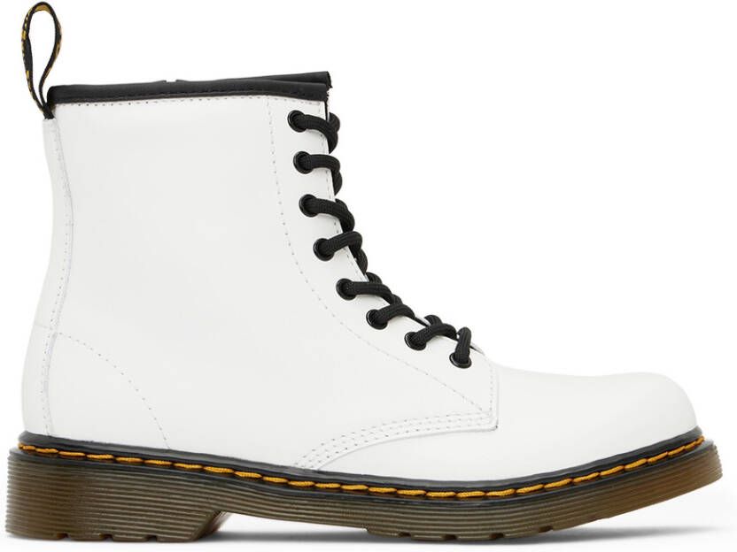 Dr. Martens Kids White 1460 Big Kids Boots - Picture 6