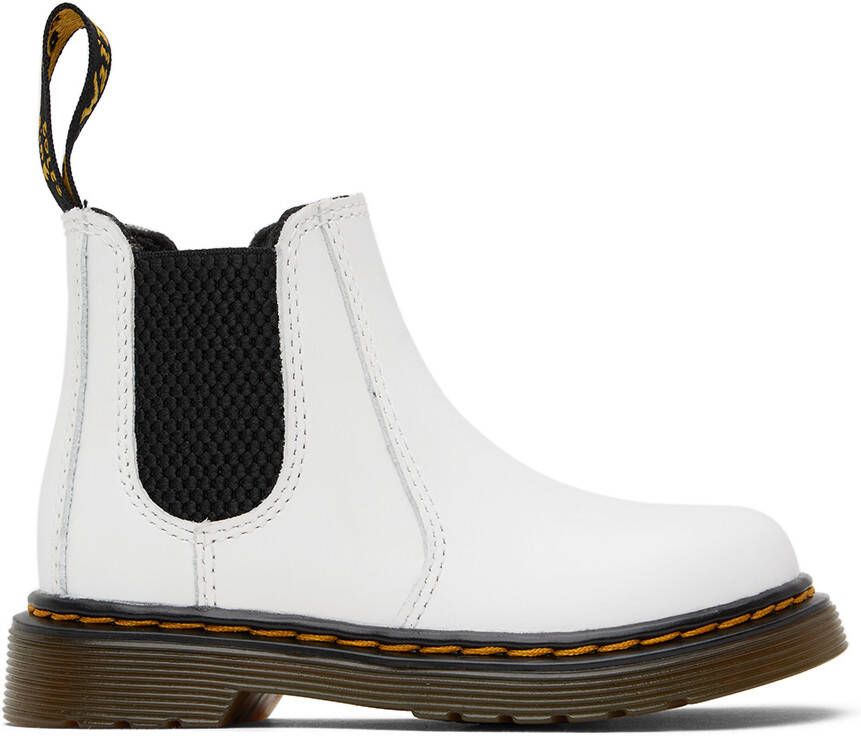 Dr. Martens Kids White 2976 Big Kids Boots - Picture 5