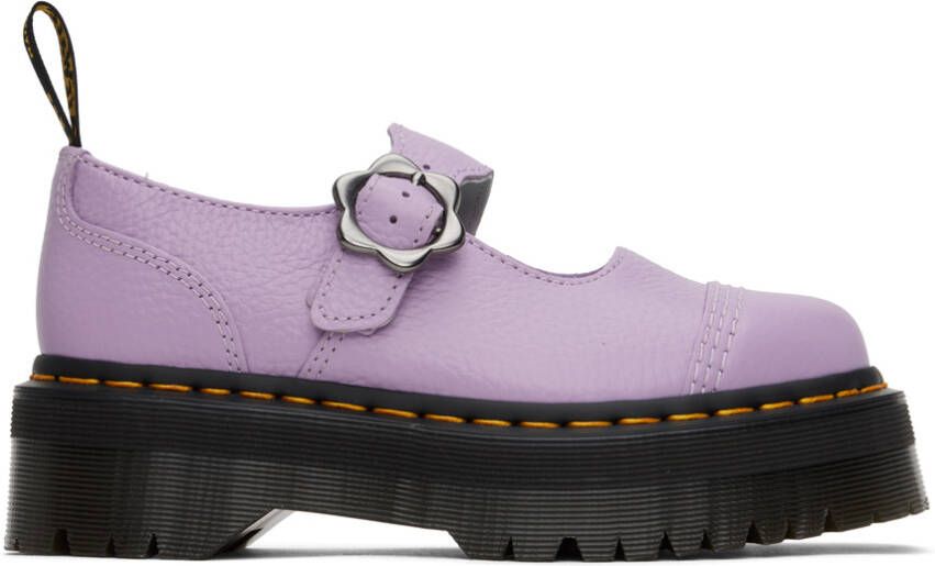 Dr. Martens Purple Addina Flower Oxfords - Picture 3