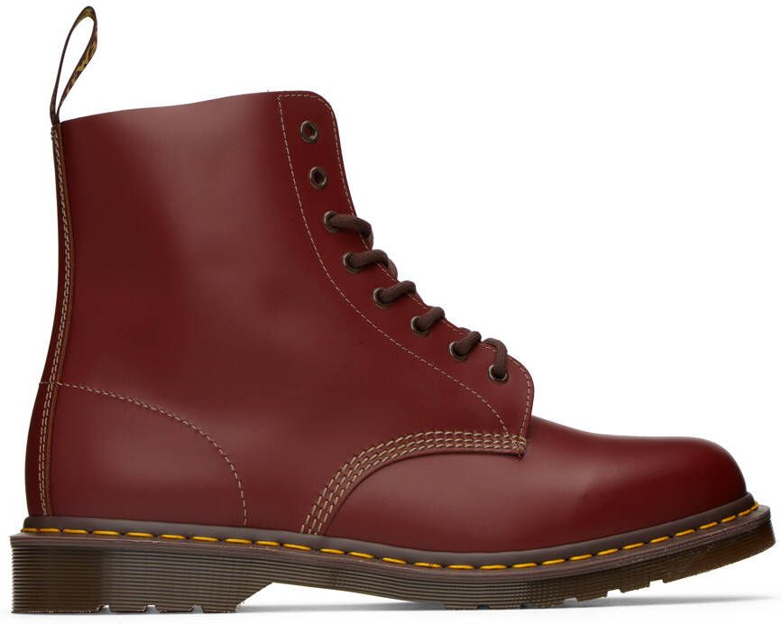 Dr. Martens Red 'Made In England' 1460 Vintage Boots - Picture 5