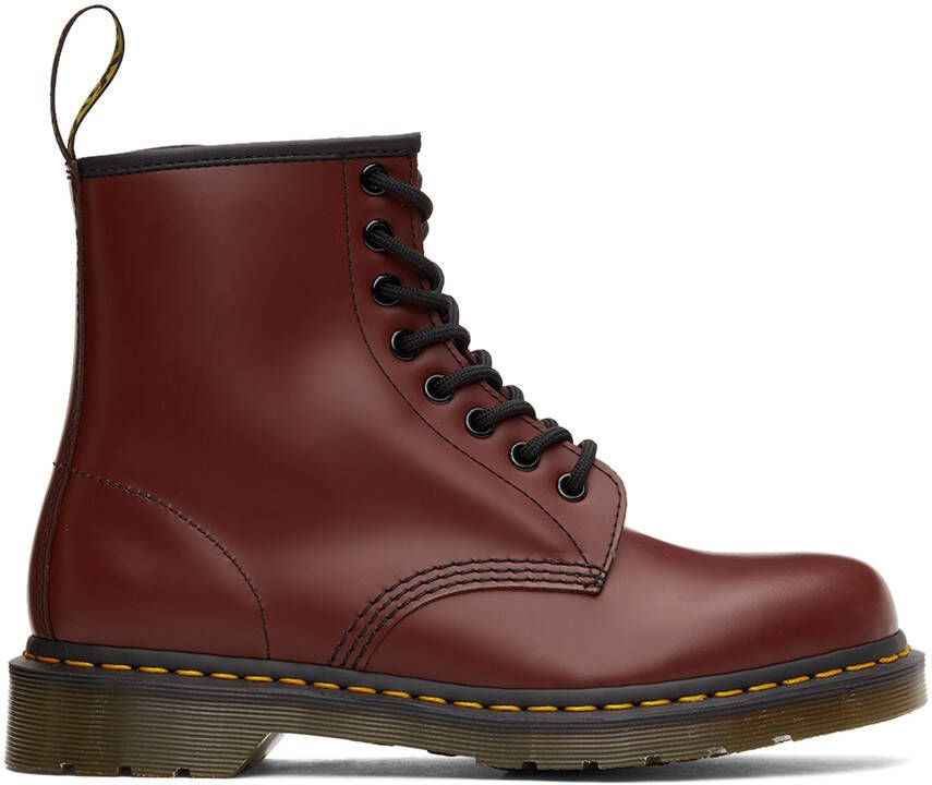 Dr. Martens Red Smooth 1460 Boots - Picture 5
