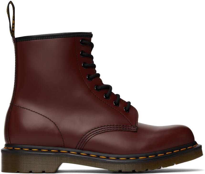 Dr. Martens Burgundy 1460 Boots - Picture 4