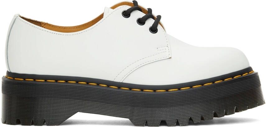 Dr. Martens White Smooth 1461 Platform Oxfords - Picture 7