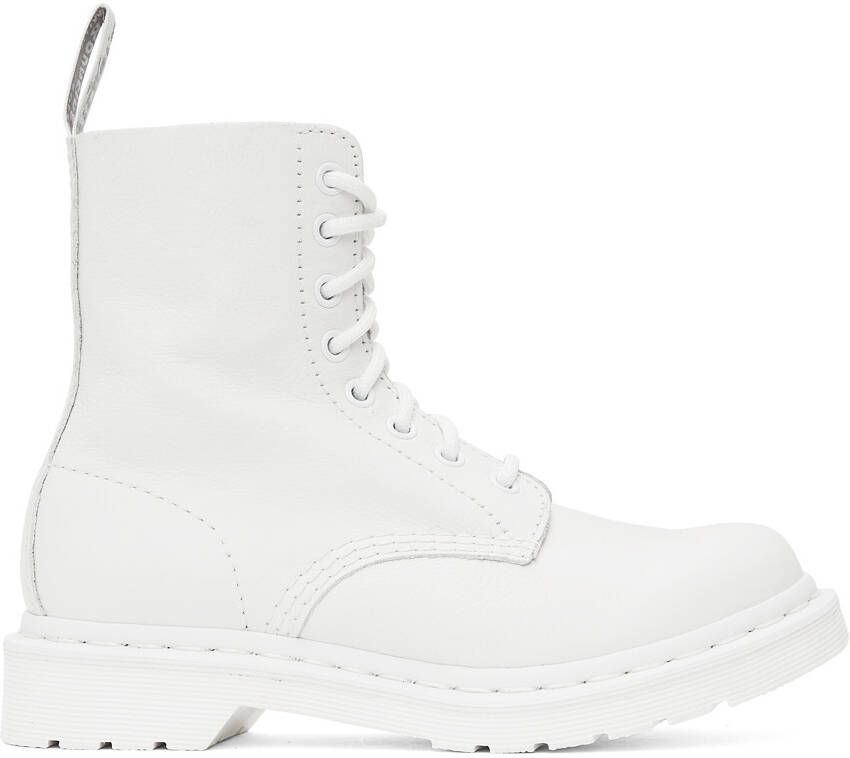 Dr. Martens White 1460 Pascal Boots - Picture 3
