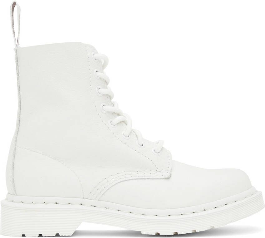 Dr. Martens White 1460 Pascal Boots - Picture 2