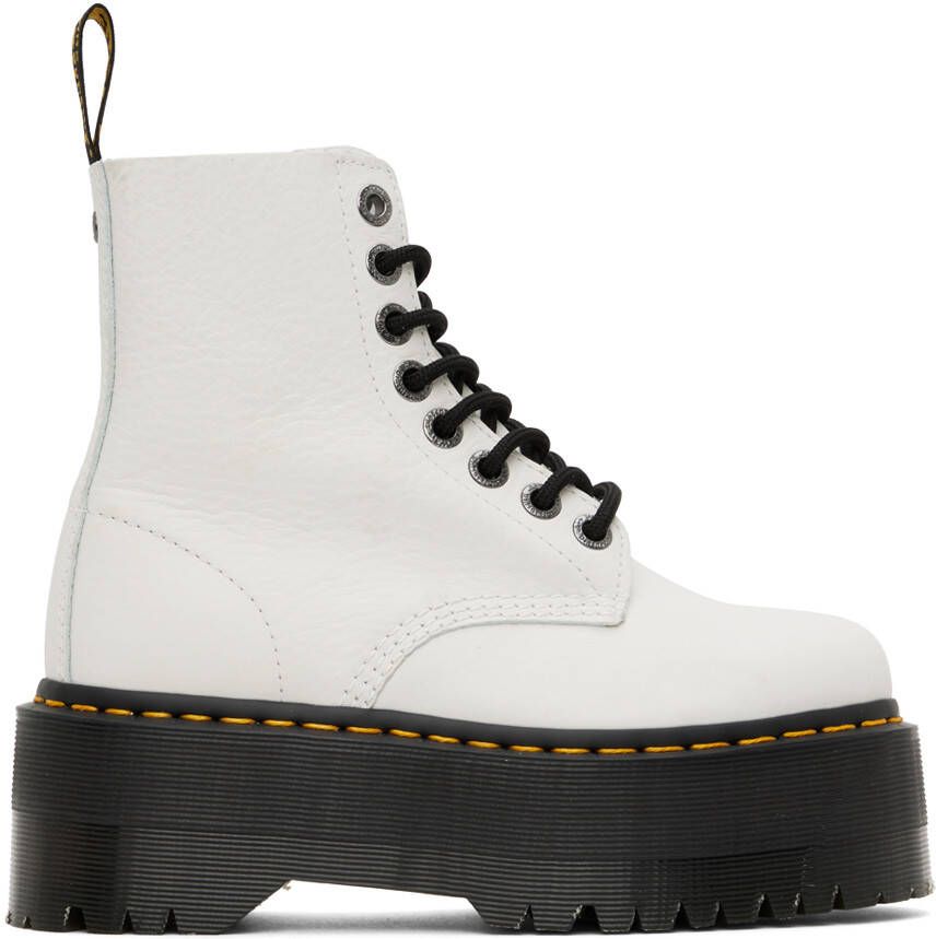 Dr. Martens White 1460 Pascal Max Boots - Picture 4