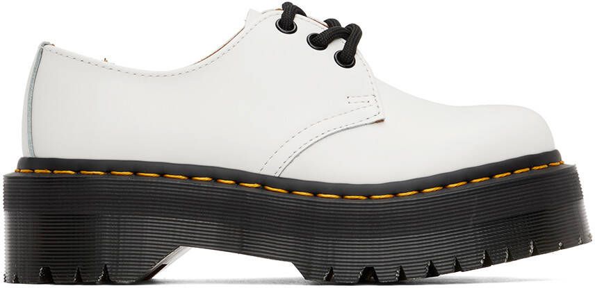 Dr. Martens White Smooth 1461 Platform Oxfords - Picture 12