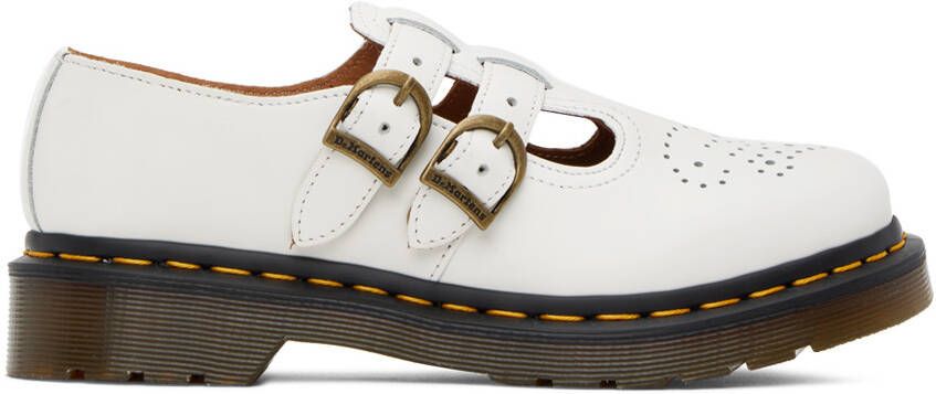 Dr. Martens White Smooth 8065 Mary Jane Oxfords - Picture 4