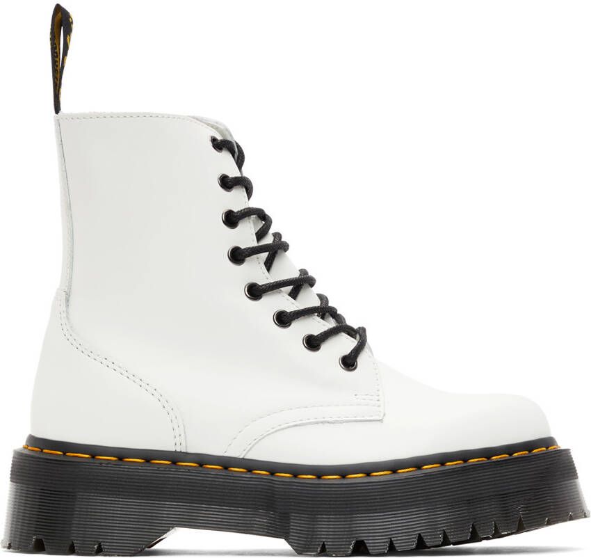Dr. Martens White Jadon Platform Boots - Picture 5