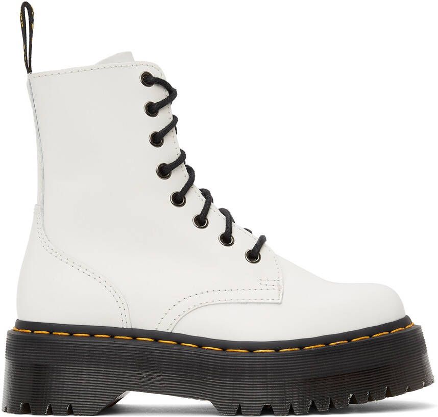 Dr. Martens White Jadon Retro Quad Boots