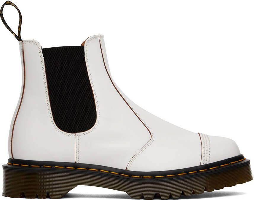 Dr. Martens White 'Made In England' 2976 Bex Chelsea Boots - Picture 5