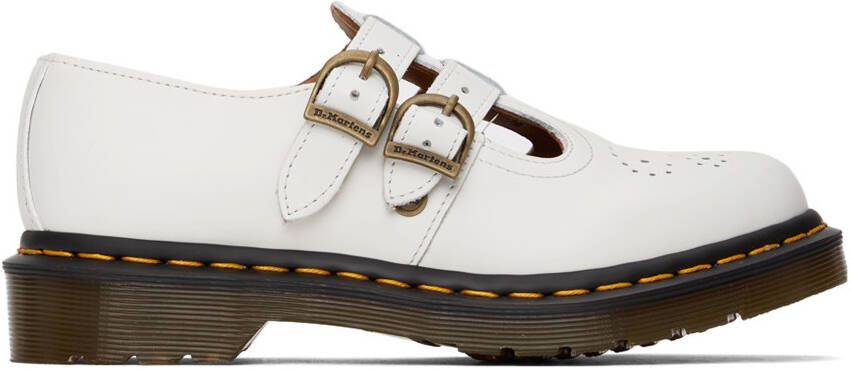 Dr. Martens White Smooth 8065 Mary Jane Oxfords - Picture 3