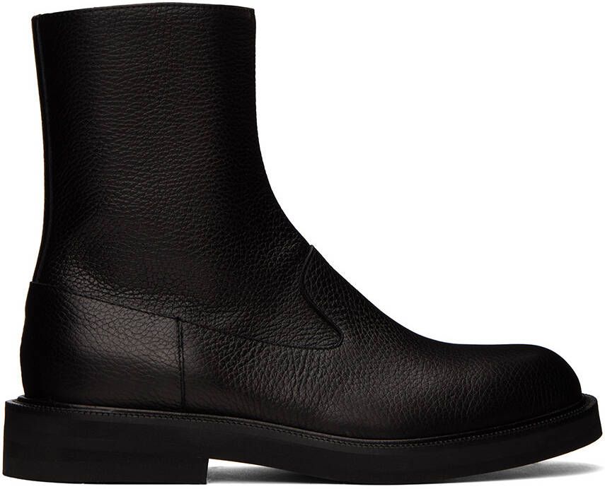 Dries Van Noten Black Leather Chelsea Boots - Picture 5