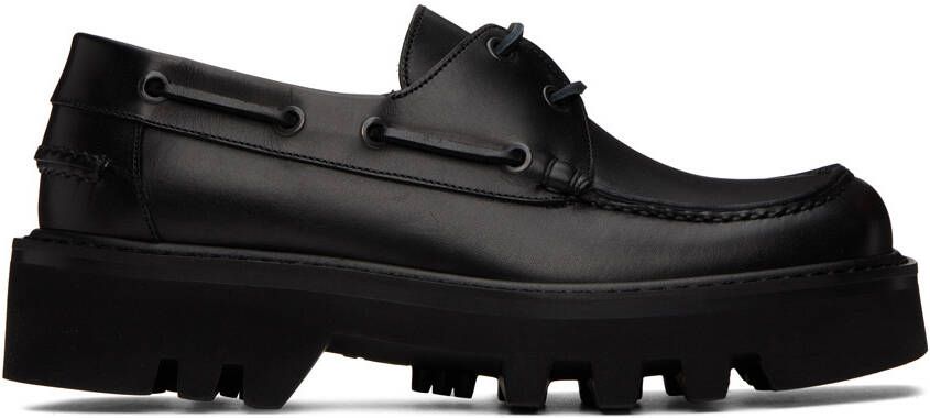 Dries Van Noten Black Lug Boat Shoes - Picture 5