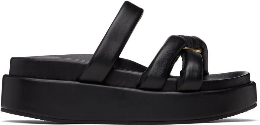 Dries Van Noten Black Padded Sandals - Picture 5