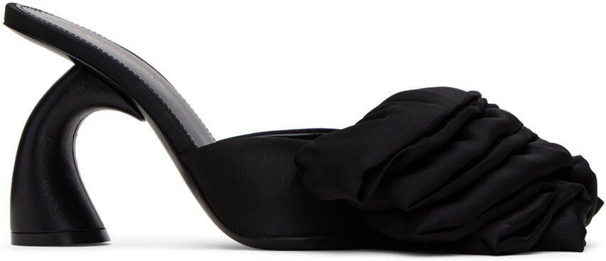 Dries Van Noten Black Ruffled Mules - Picture 5