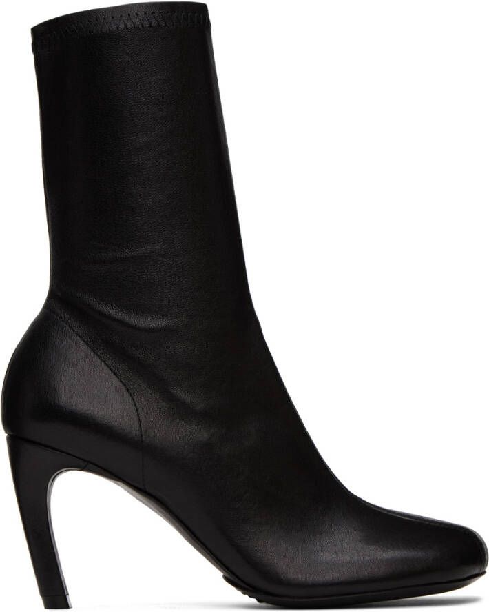 Dries Van Noten Black Zip Boots - Picture 3