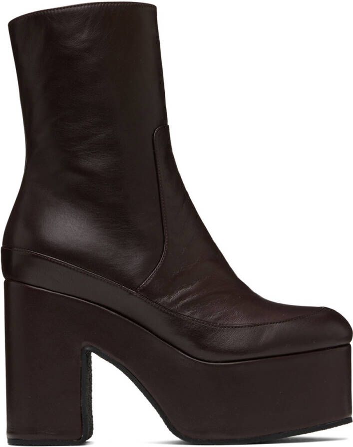 Dries Van Noten Brown Leather Boots