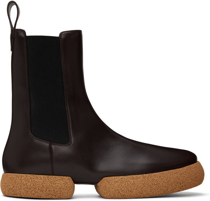 Dries Van Noten Brown Leather Chelsea Boots