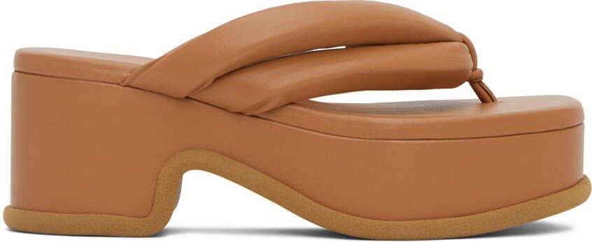 Dries Van Noten Brown Platform Heeled Sandals - Picture 5