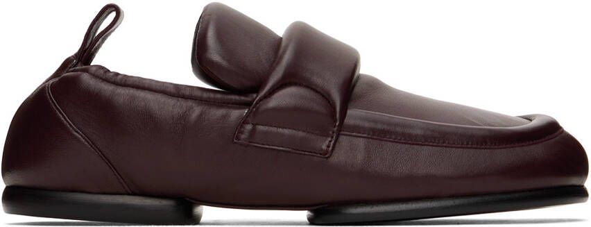 Dries Van Noten Burgundy Padded Loafers - Picture 5
