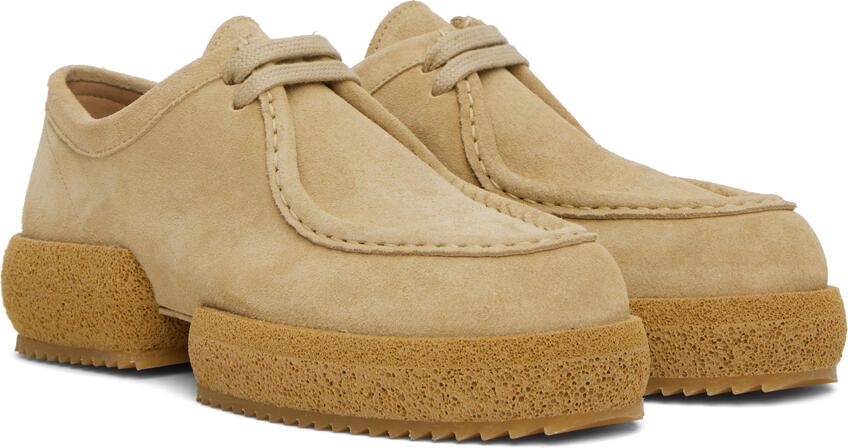 Dries Van Noten Beige Lace-Up Loafers - Picture 2