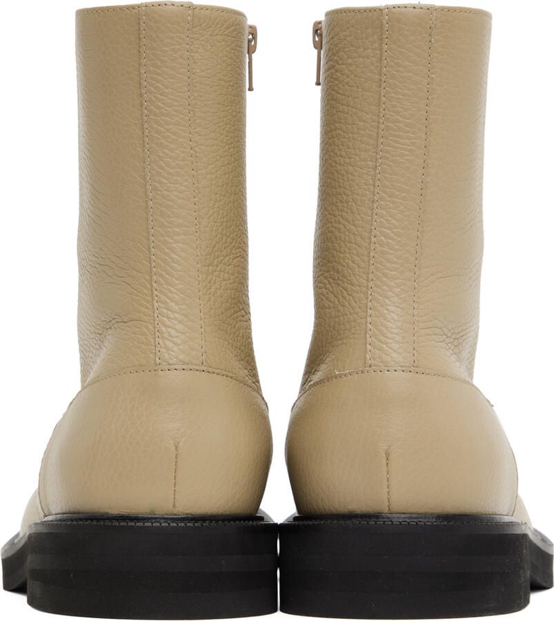 Dries Van Noten Beige Leather Chelsea Boots