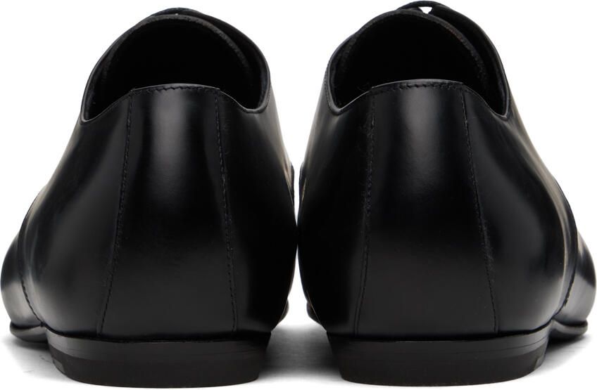 Dries Van Noten Black Topstitched Oxfords