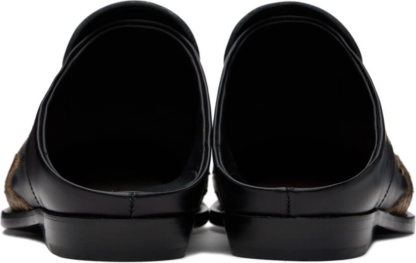 Dries Van Noten Black & Brown Paneled Loafers