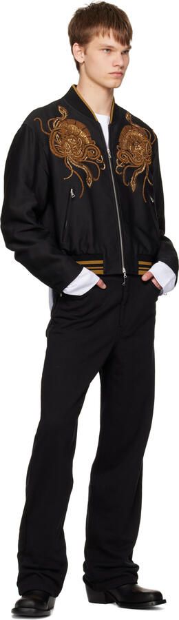 Dries Van Noten Black & White Cowboy Chelsea Boots - Picture 4