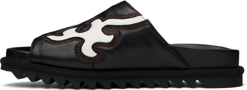 Dries Van Noten Black & White Shark Cowboy Sandals - Picture 3