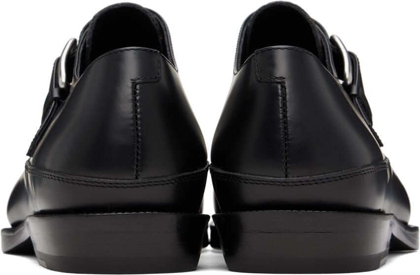 Dries Van Noten Black & Yellow Leather Monkstraps