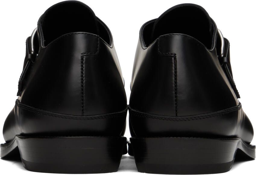 Dries Van Noten Black Buckle Monkstraps