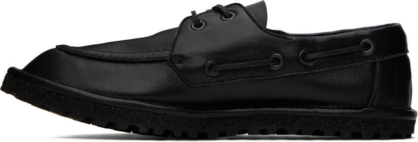 Dries Van Noten Black Leather Boat Shoes - Picture 3