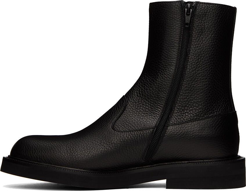 Dries Van Noten Black Leather Chelsea Boots - Picture 3