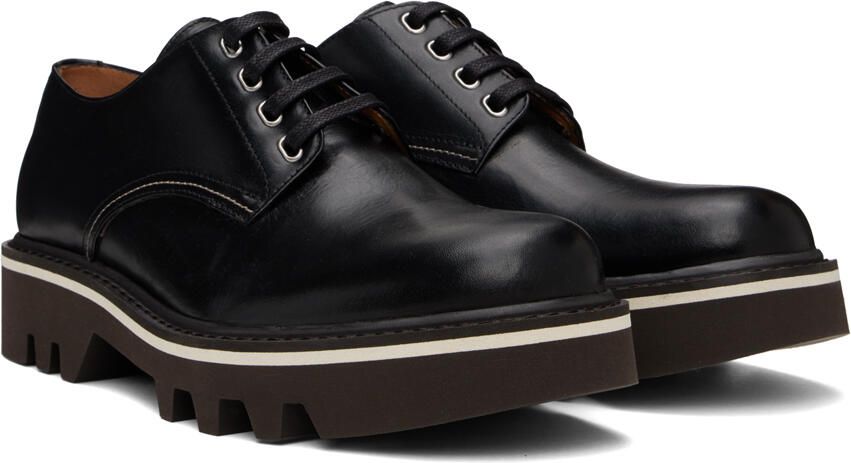 Dries Van Noten Black Leather Derbys - Picture 2