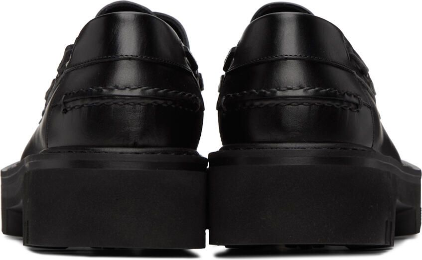 Dries Van Noten Black Lug Boat Shoes
