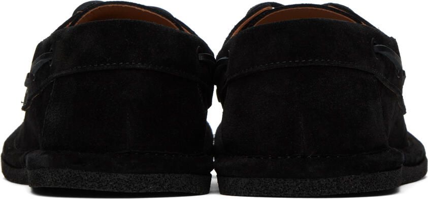 Dries Van Noten Black Padded Boat Shoes