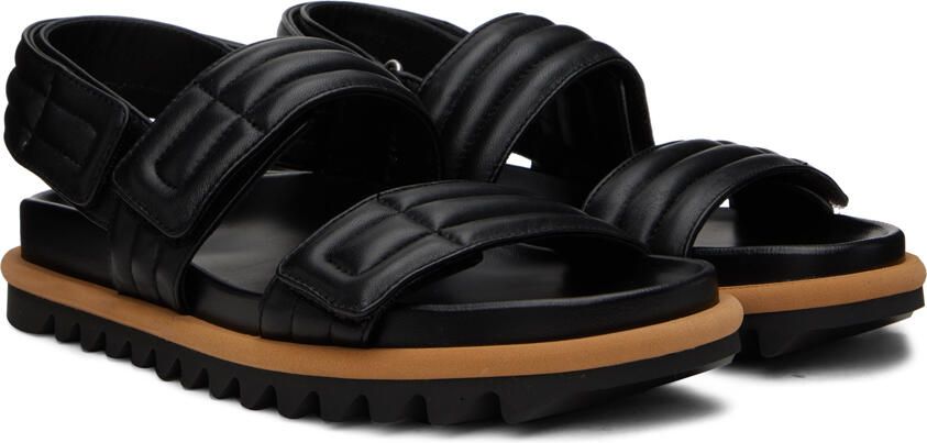 Dries Van Noten Black Padded Sandals - Picture 2