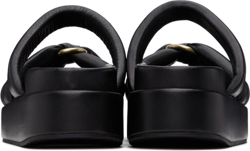 Dries Van Noten Black Padded Sandals