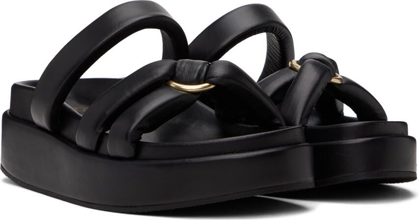 Dries Van Noten Black Padded Sandals - Picture 2