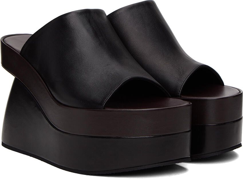 Dries Van Noten Black Platform Heeled Sandals - Picture 2