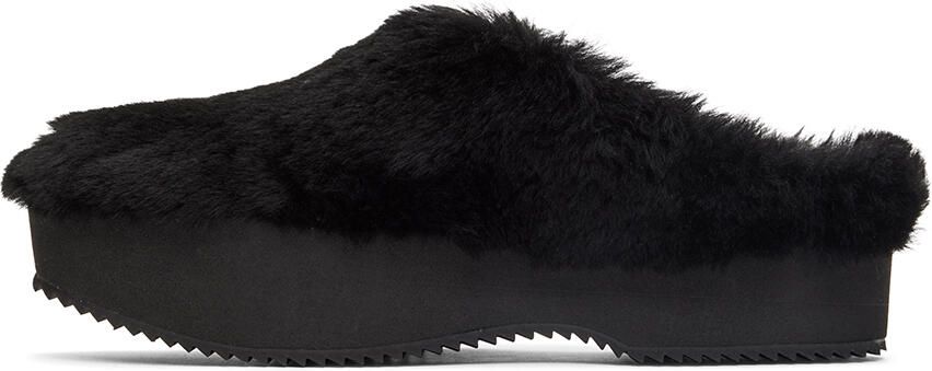 Dries Van Noten Black Slip-On Shearling Loafers - Picture 3