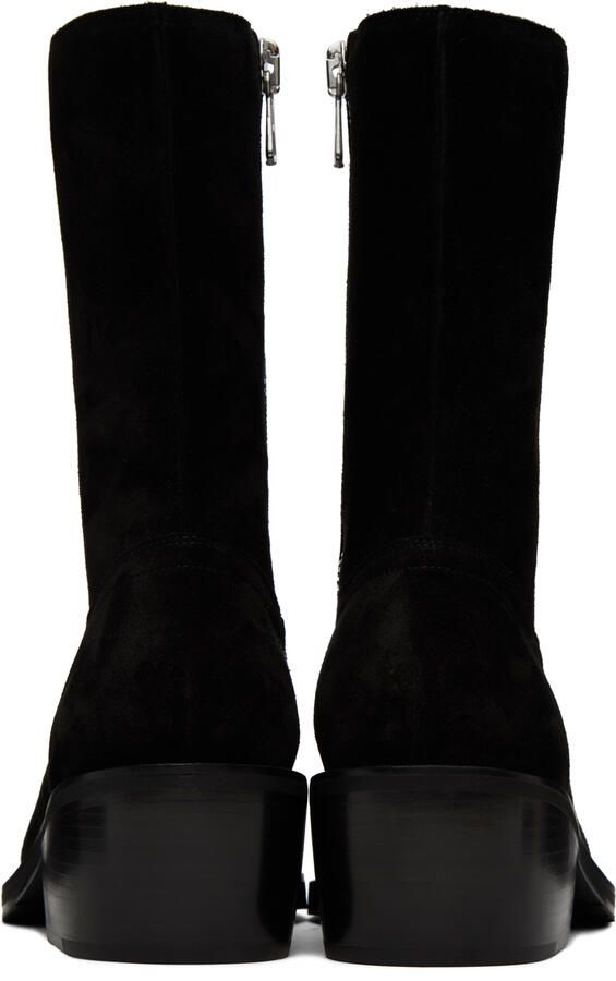 Dries Van Noten Black Suede Boots - Picture 5