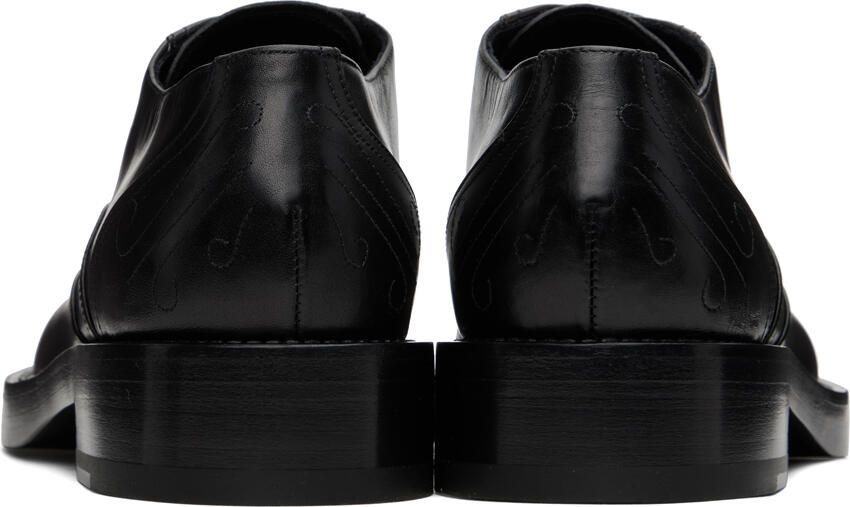 Dries Van Noten Black Topstitched Oxfords - Picture 2