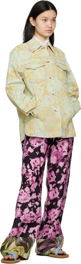 Dries Van Noten Blue Criss-Crossing Strap Sandals - Picture 4