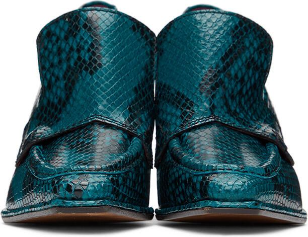 Dries Van Noten Blue Snake Oxford Heels - Picture 2