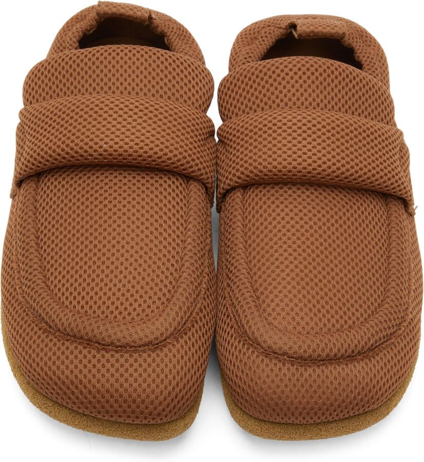 Dries Van Noten Brown Mesh Padded Loafers