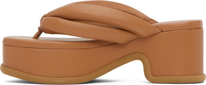 Dries Van Noten Brown Platform Heeled Sandals - Picture 3